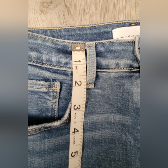 LOFT The Curvy Skinny High-Waist Five Button Frayed Blue Jeans, Women's 26 / 2 - Picture 8 of 16